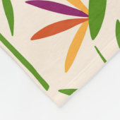 熱帯の花や葉花の花柄 フリースブランケット (角)