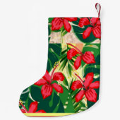 熱帯の花や葉 スモールクリスマスストッキング (裏面)
