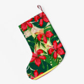熱帯の花や葉 スモールクリスマスストッキング (裏面 (吊り時))