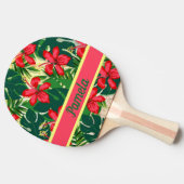 熱帯の花や葉 卓球ラケット (横)