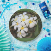 熱帯の花を持つプレート、プルメリア ペーパープレート (パーティー)