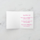 熱帯の花を持つ熱帯の青いオウム シーズンカード (内部)