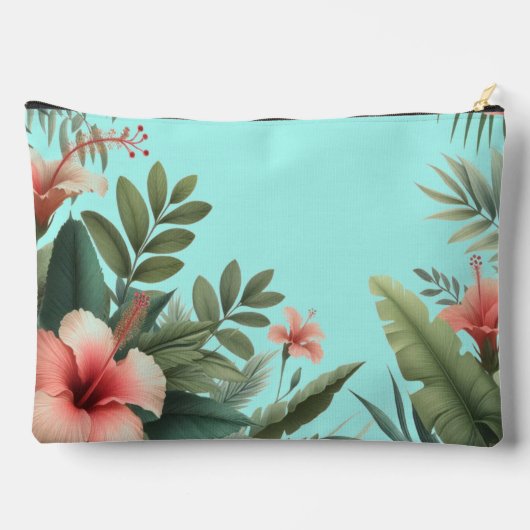 熱帯の花インスパイア自然小包 アクセサリーポーチ (裏面)
