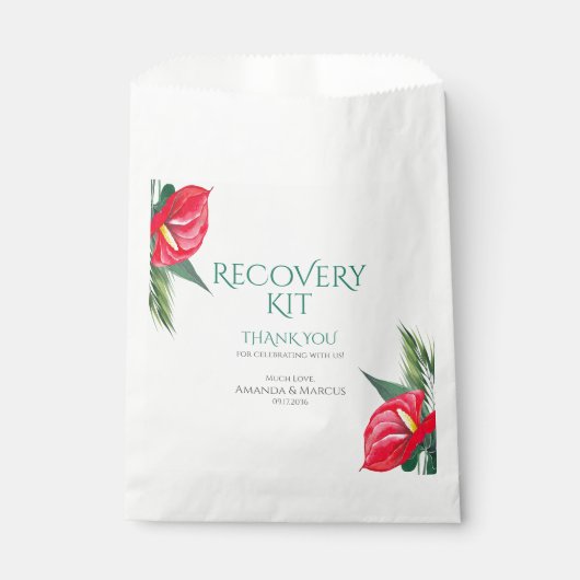 熱帯の花クラシー結婚の回復キットの好意 フェイバーバッグ (正面)