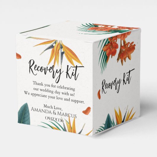 熱帯の花クラシー結婚の回復キット フェイバーボックス (正面サイド)