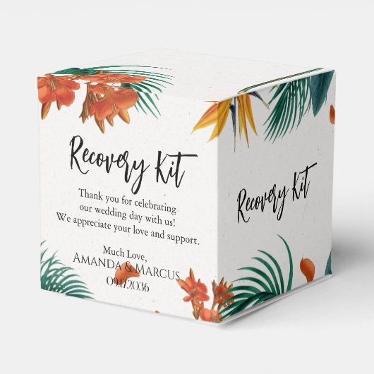 熱帯の花クラシー結婚の回復キット フェイバーボックス (裏面サイド)