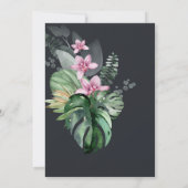 熱帯の花ダークシャンパングラス 招待状 (裏面)