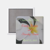 熱帯の花デイト磁石を保存 マグネット (正面/裏面)