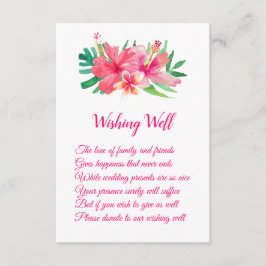 熱帯の花ハイビ結婚スカスの願い井戸 エンクロージャーカード
