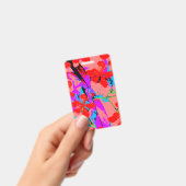 熱帯の花ピンク バッジ (手持ち)