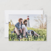 熱帯の花フォトミール選択ウェディングRSVP 出欠カード (裏面)