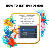 熱帯の花ブライダルパーティギフト花嫁ママ ノートブック
