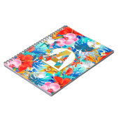 熱帯の花ブライダルパーティギフト花嫁ママ ノートブック (左側)