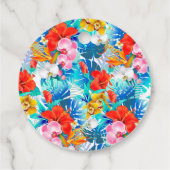 熱帯の花ブライダルパーティギフト花嫁ママ フェイバータグ (裏面)