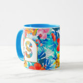 熱帯の花ブライダルパーティギフト花嫁ママ マグカップ (正面左)