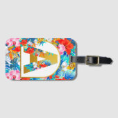 熱帯の花ブライダルパーティギフト花嫁ママ ラゲッジタグ (正面横)