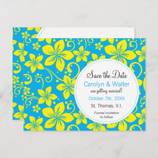 熱帯の花ポストカードを保存 案内ポストカード (正面/裏面)