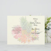 熱帯の花折りパイナップル結婚式 プログラム (スタンド正面)