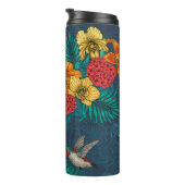 熱帯の花束とハミングバード タンブラー (回転右)