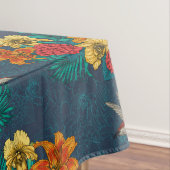 熱帯の花束とハミングバード テーブルクロス (インサイチュ)