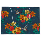 熱帯の花束とハミングバード ラージペーパーバッグ (裏面)