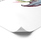 熱帯の花結婚のディナーの座席表 ポスター (角)