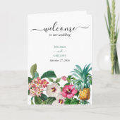 熱帯の花結婚の緑の順 プログラム (正面)