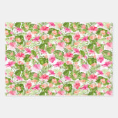 熱帯の花葉 ラッピングペーパーシート (正面2)