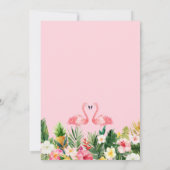 熱帯の花金ゴールド幾何学写真 セーブザデート (裏面)