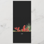 熱帯の花離れとの濃い結婚水色 メニュー (裏面)