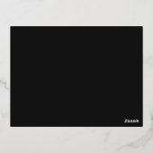 熱帯の花離れとの濃い結婚水色 箔シーズンポストカード (裏面)