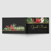 熱帯の花離れと暗色結婚の ゲストブック (全面)
