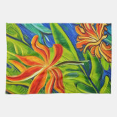 熱帯の花1 キッチンタオル (横)