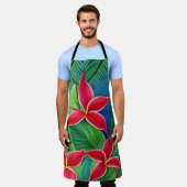 熱帯の花4 エプロン (着用した状態)