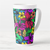 熱帯の花 カフェラテマグ (右アングル)