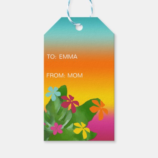 熱帯の花 ギフトタグ (正面)