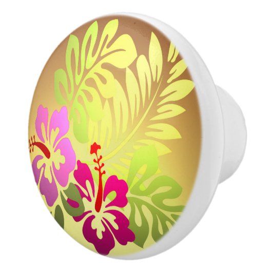 熱帯の花 セラミックノブ (右)