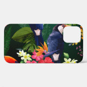 熱帯の花、トゥーカン:フローラの背景。 Case-Mate iPhoneケース (裏面 (横))