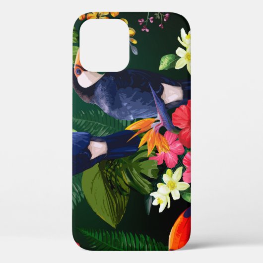 熱帯の花、トゥーカン:フローラの背景。 Case-Mate iPhoneケース (裏面)