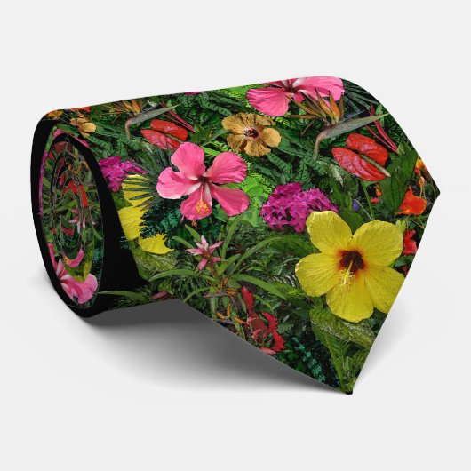 熱帯の花 ネクタイ (ロール)