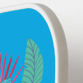 熱帯の花 ピックルボールラケット (左詳細)