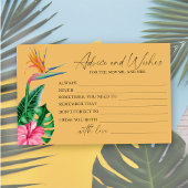 熱帯の花 – ブライダルシャワーアドバイスとウィッシュ 便箋
