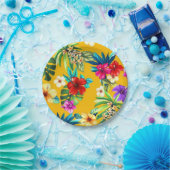 熱帯の花 ペーパープレート (パーティー)