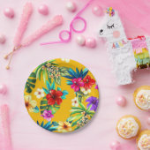 熱帯の花 ペーパープレート (パーティー)