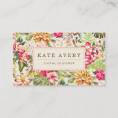 熱帯の花 | ヴィンテージ植物 名刺 (正面)