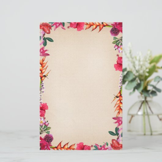 熱帯の花 便箋 (スタンド正面)