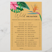 熱帯の花 – 彼女はむしろブライダルシャワー (正面)