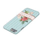 熱帯の花 |海ウェーブアクア/コーラルカスタム Case-Mate iPhoneケース (底)