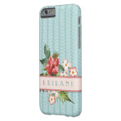 熱帯の花 |海ウェーブアクア/コーラルカスタム Case-Mate iPhoneケース (裏面左)