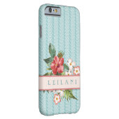 熱帯の花 |海ウェーブアクア/コーラルカスタム Case-Mate iPhoneケース (裏面/右)